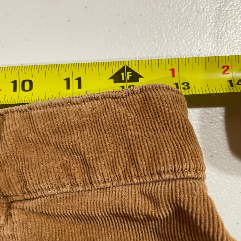 American Eagle Y2K Corduroy Micro Mini Skirt‎ Size 2 Tan Retro High Waisted - Picture 7 of 8